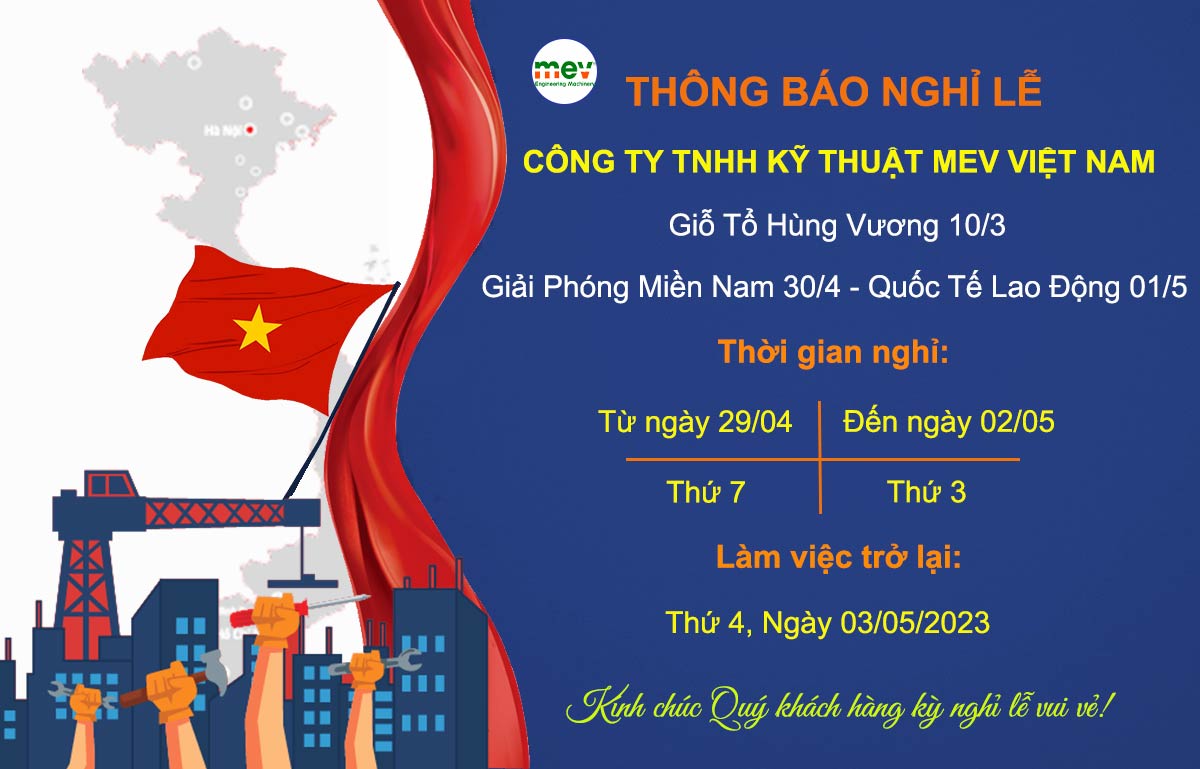 Lịch Nghỉ Lễ 30/04-01/05 | Công Ty TNHH Kỹ Thuật MEV Việt Nam