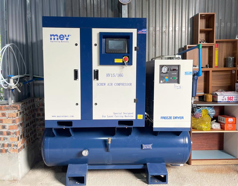 Lắp đặt máy nén khí HV-15/16G | Giải pháp khí cắt tối ưu cho máy laser