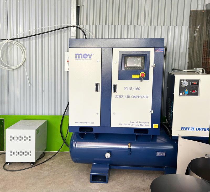 Bàn giao máy nén khí giá rẻ 15kw tại Hà Nội
