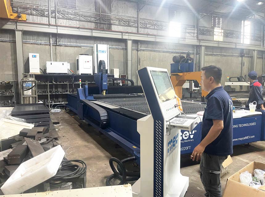 Bàn Giao Máy Cắt Laser 6020FT Công Suất 6kw Tại Đồng Nai