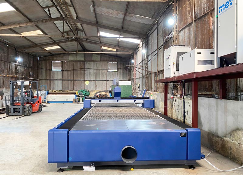 Bàn giao máy cắt laser bàn đơn 6020FT-6kw tại Hà Nội