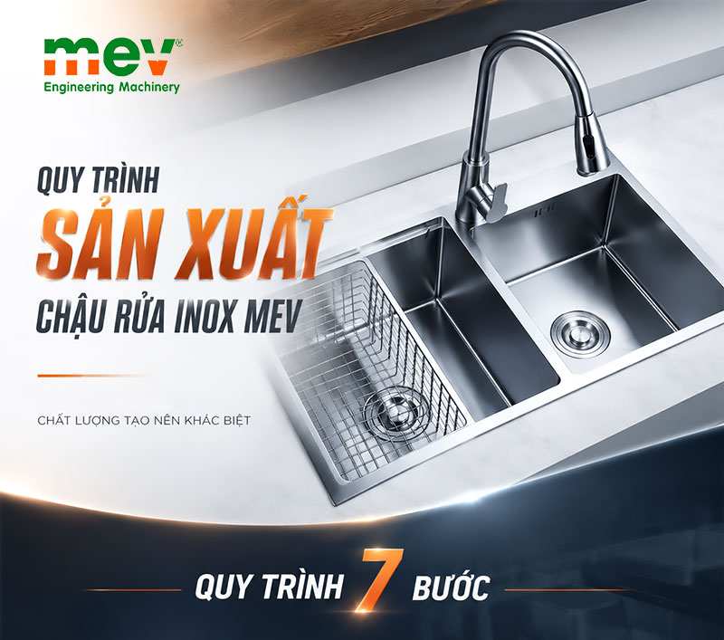 Quy trình sản xuất chậu rửa inox 304 cao cấp