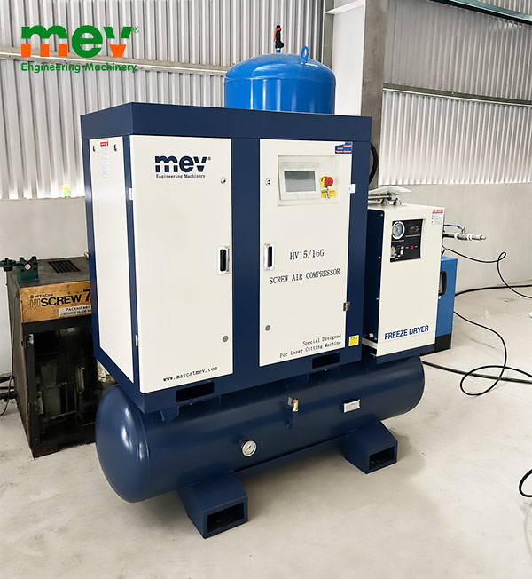 MEV bàn giao máy nén khí 15Kw tại Đông Anh
